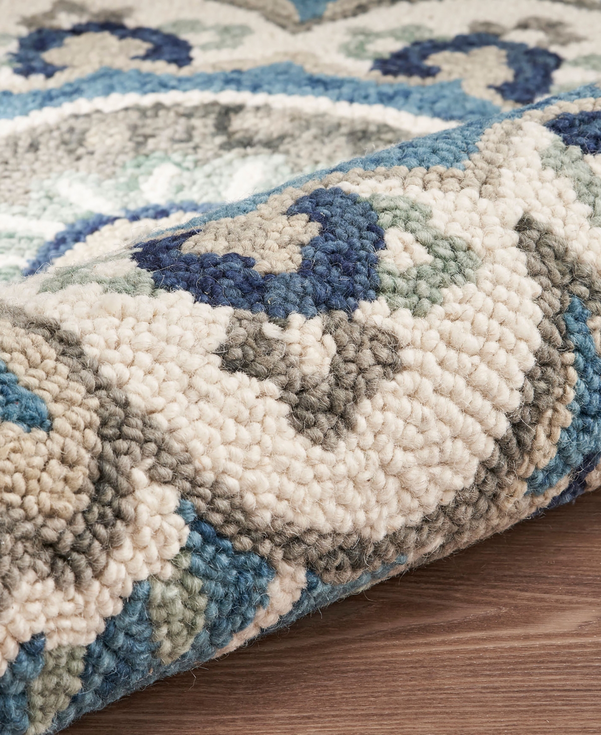 Lr Home Radiance Rdc54094 5'x5' Round Area Rug In Ivory-teal