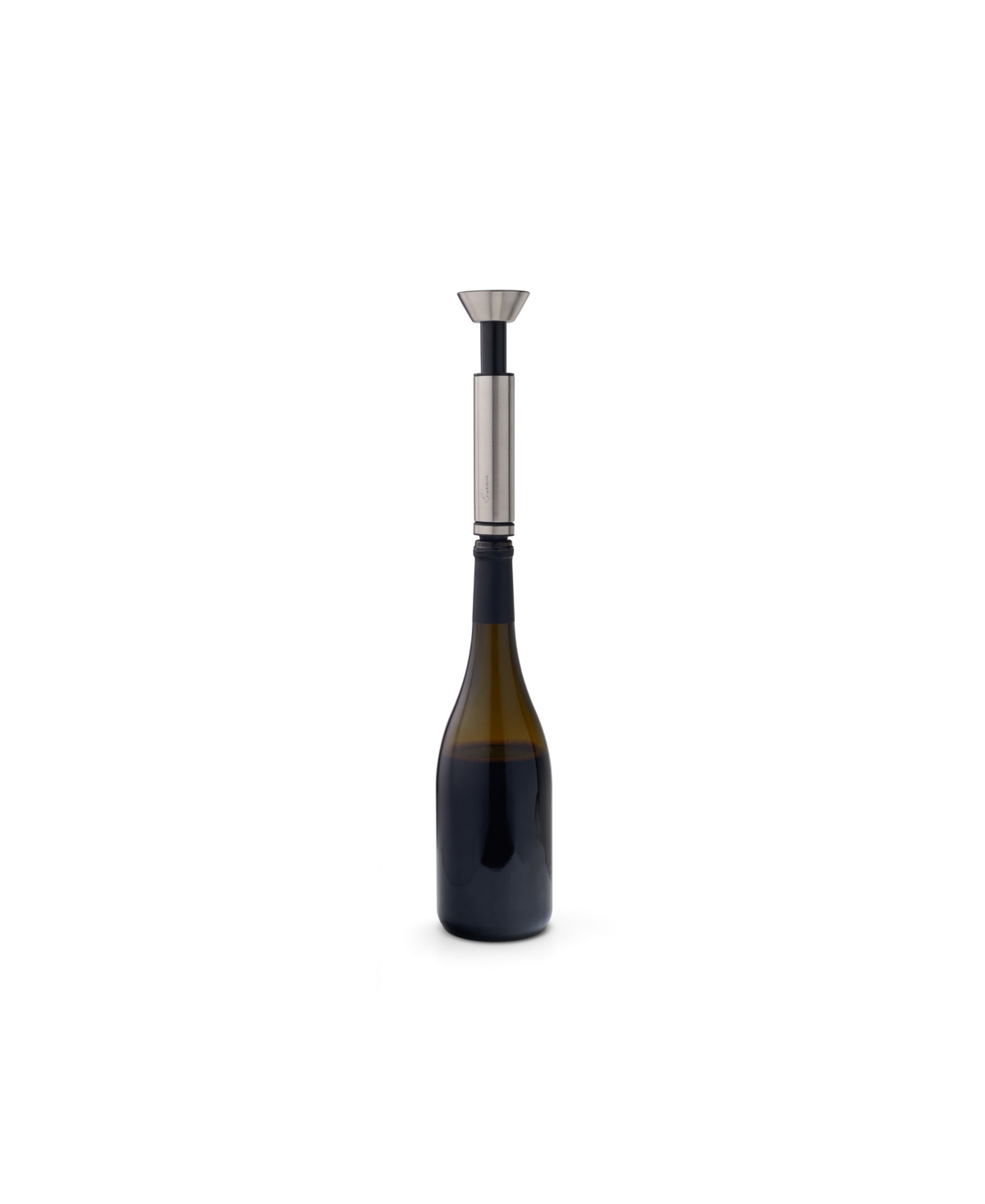 Rabbit Stainless Steel Vacuum Wine Preserver With 2 Stoppers In Silver