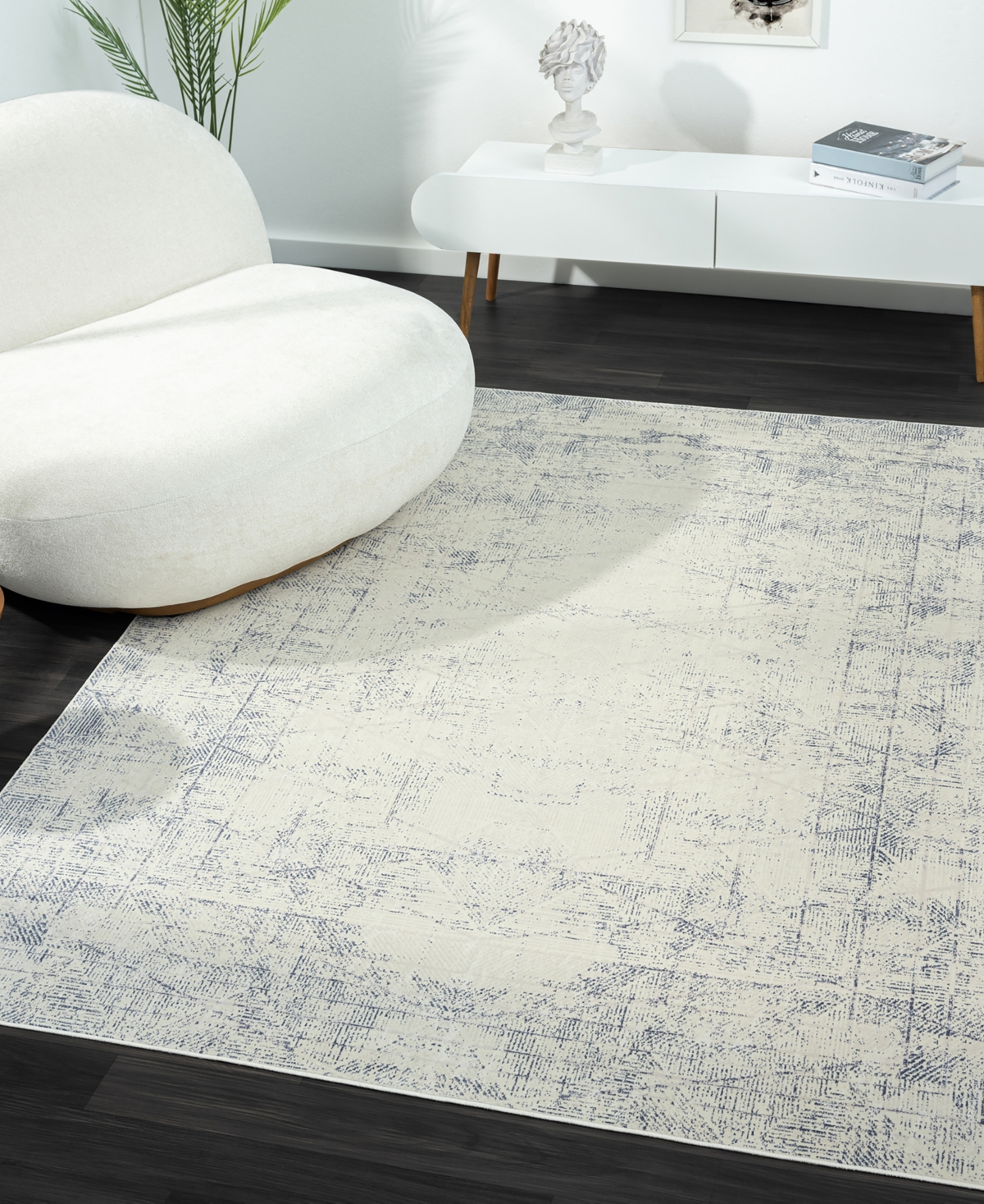 Lr Home Anna Ari-424 7'10"x9'10" Area Rug In Blue- Gray