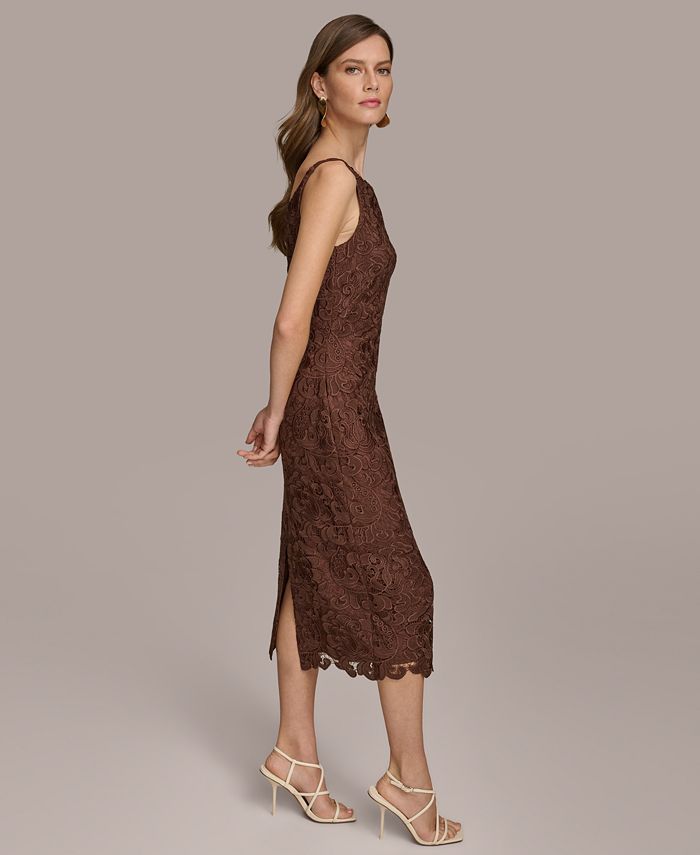 Donna Karan New York Donna Karan Women's Square-Neck Sleeveless Lace ...