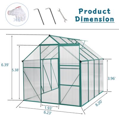6 X 8 FT Outdoor Patio Greenhouse