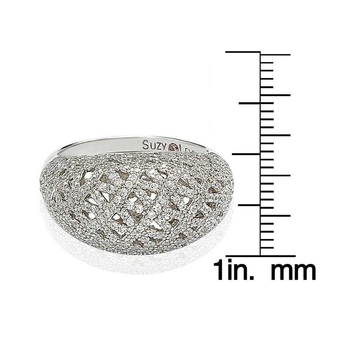 Suzy Levian New York Suzy Levian SterlingCubic Zirconia Pave Interlace Ring - Silver