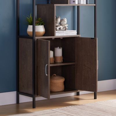 Streamdale Bookcase Walnut Oak Black