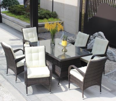 Streamdale 7-Piece Patio Dining Set with Cushions