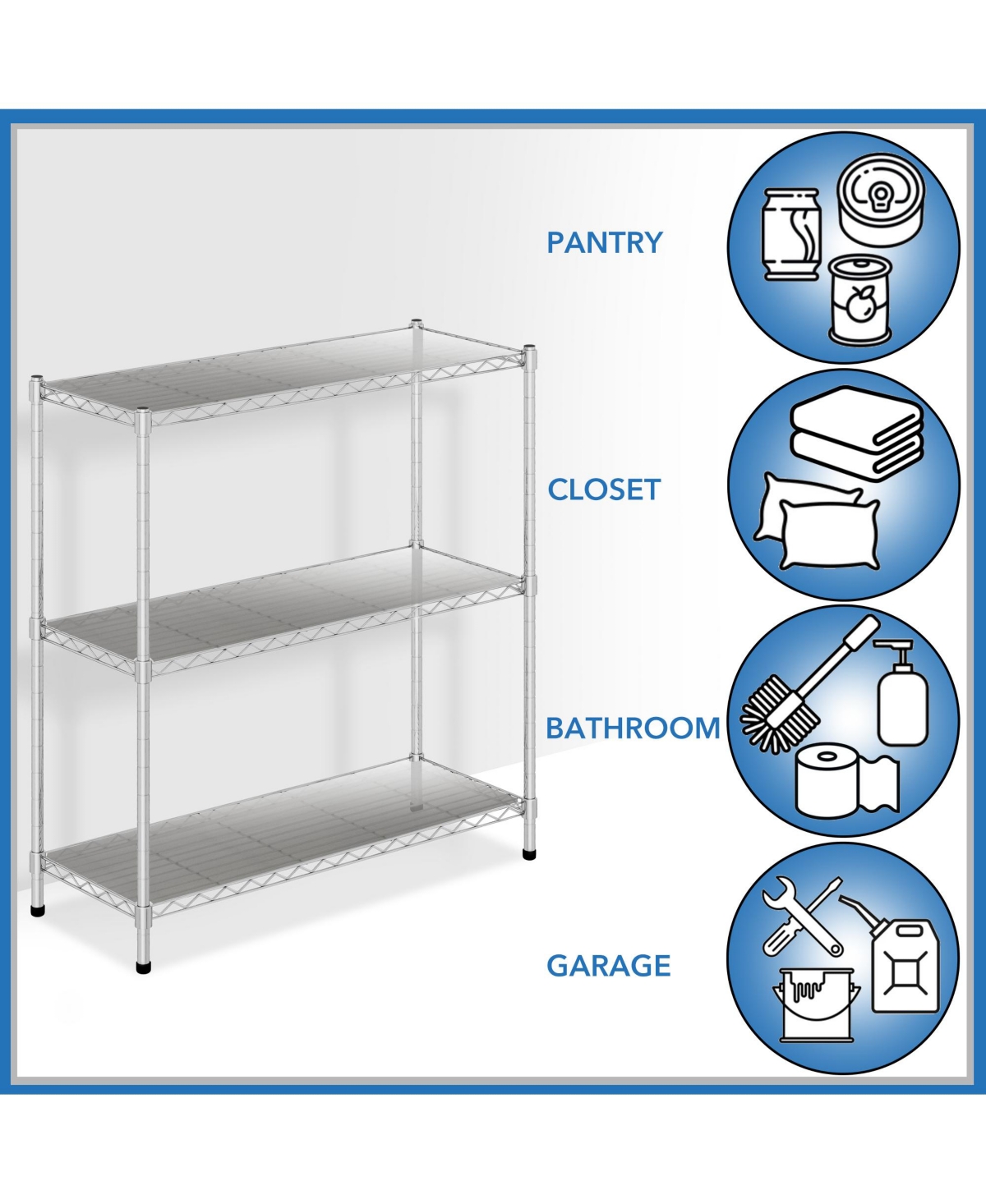 Gridmann Set of 3 Shelf Liners for 14 x 24 inch Wire Rack - Commercial-GradePlastic Pre-Cut Shelving Covers - Graphite