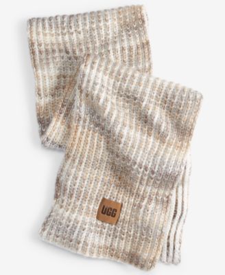 UGG® - Logo Patch Chunky Space-Dyed Knit Scarf
