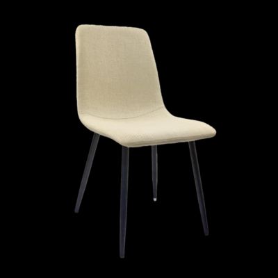  Modern Beige Fabric Dining Chairs Set of 4