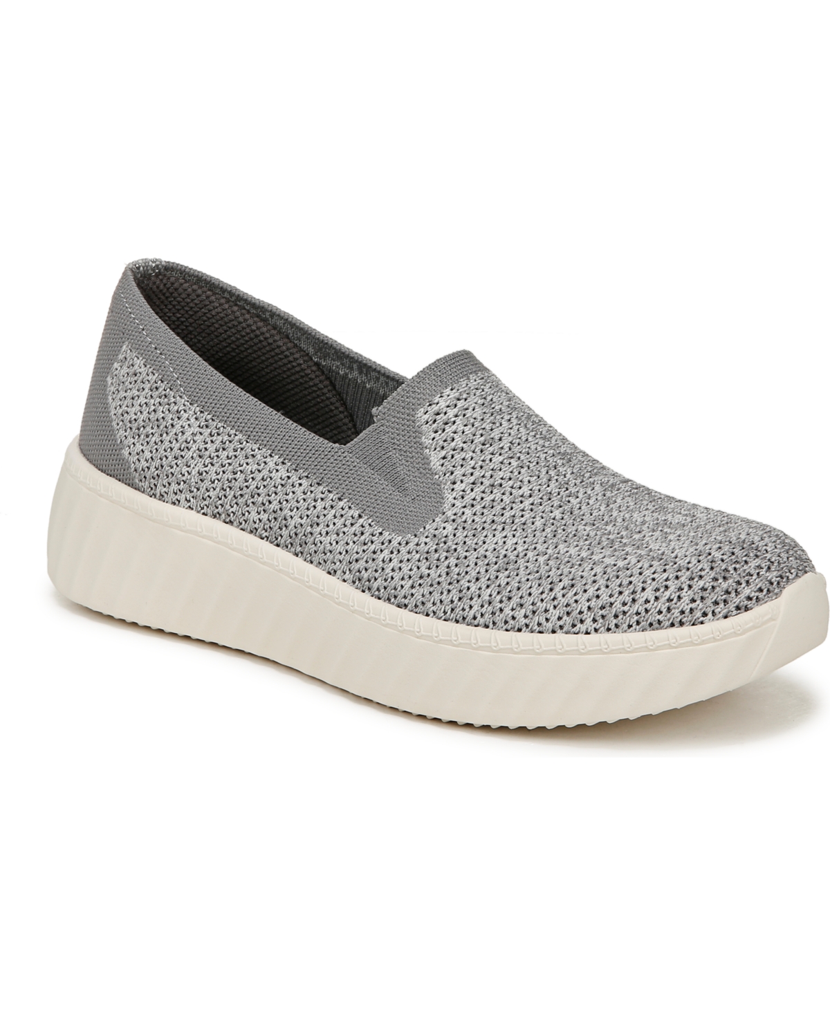 Bzees Wednesday Washable Slip Ons In Graphite Heathered Knit Fabric