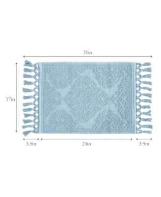 Ricardo Fringe Cotton Bath Rug 17" x 31"