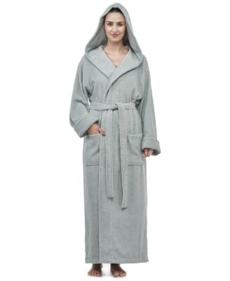 Women's Hooded Full Length GOTS Certified Organic Turkish Cotton Bathrobe