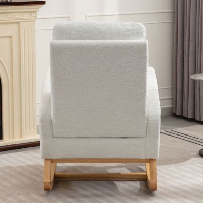 High Back Accent Rocking Chair with Footrest