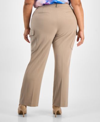Plus Size Straight-Leg Cargo Pants