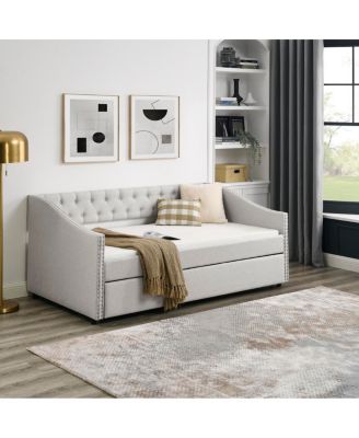 Upholstered Twin Daybed with Trundle