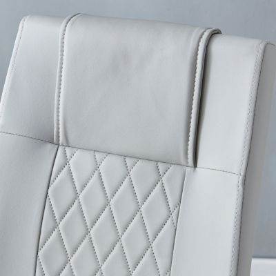 Set of 6 Faux Leather Cushioned Side Chairs