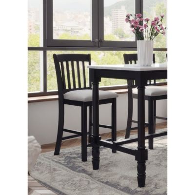 Rustic Counter Height Dining Chairs with Foot Support