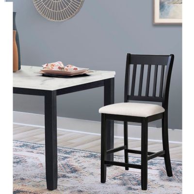 Rustic Counter Height Dining Chairs with Foot Support