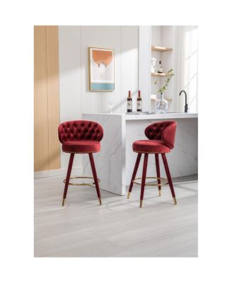 Streamdale Set of 2 Solid Wood Counter Height Bar Stools