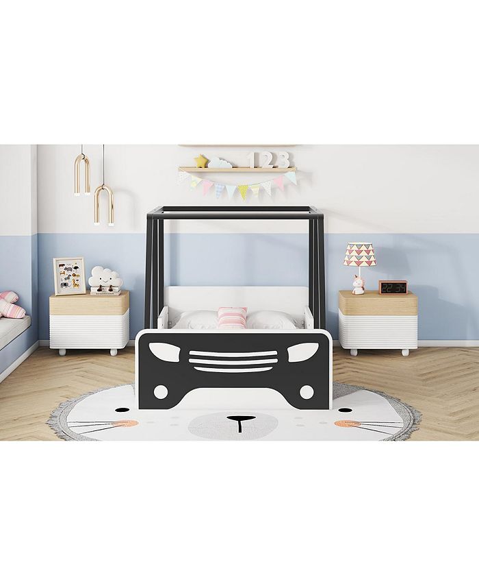 Simplie Fun CarShaped Twin Bed with Roof and Wheels Macy's