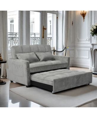 Luxurious Velvet Sofa Bed Perfect for Small Spaces with Easy Assembly