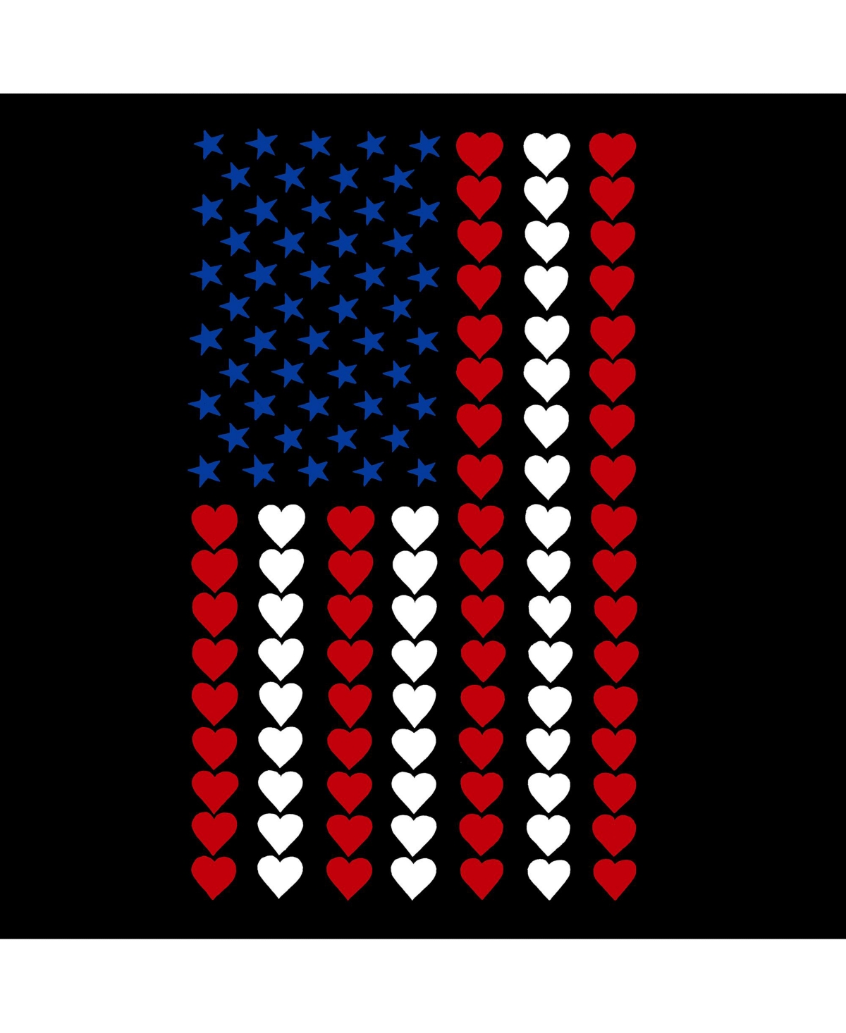 La Pop Art Girls Heart Flag Word Art T-Shirt