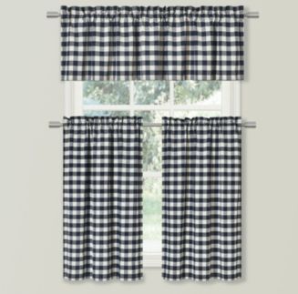 Kate Aurora Country Farmhouse Plaid Checkered Gingham 3 Pc Kitchen ...