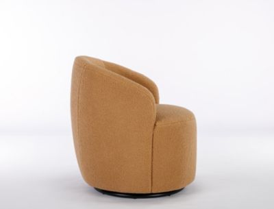 Streamdale Khaki Teddy Fabric Accent Barrel Chair