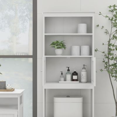 Over-the-Toilet 2-Tier Storage Shelf with Doors