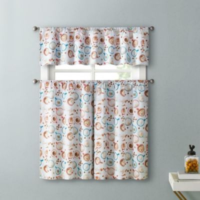 Coffee Brew Complete 3 Pc. Complete CafeKitchen Curtain Tier & Valance Set