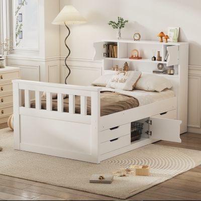 Streamdale Captain Bed Frame with Storage and Shelves
