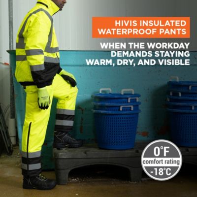 Big & Tall Hi Vis Insulated Waterproof Comfort Stretch Work Pants