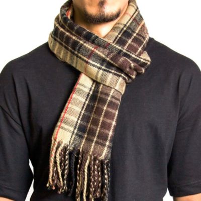 Men's Scarf Soft 80 Inch Long Warm Scarves Plaids Winter Shawl