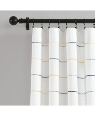 Ombre Stripe Yarn Dyed Cotton Window Curtain Panels