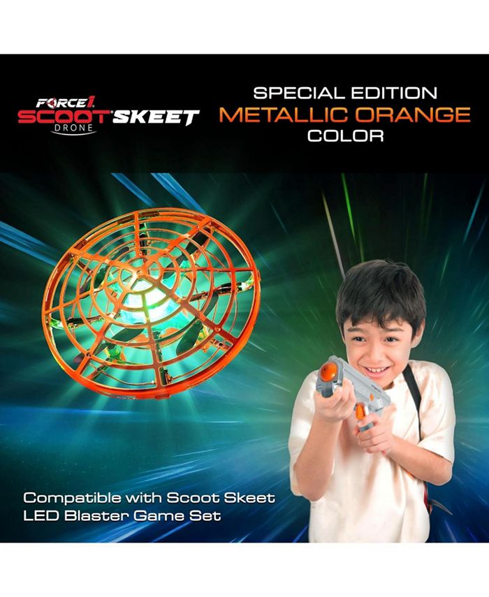 Force1 Scoot Skeet Drone Electronic Shooting Game for Kids Orange