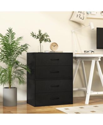 Stackable 2-Drawer Storage Cabinet with Handles for Entryway or Office Use