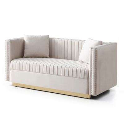 Modern Velvet Sofa Set with Pillows