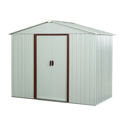  6FT X 5FT Outdoor Metal Storage Shed White