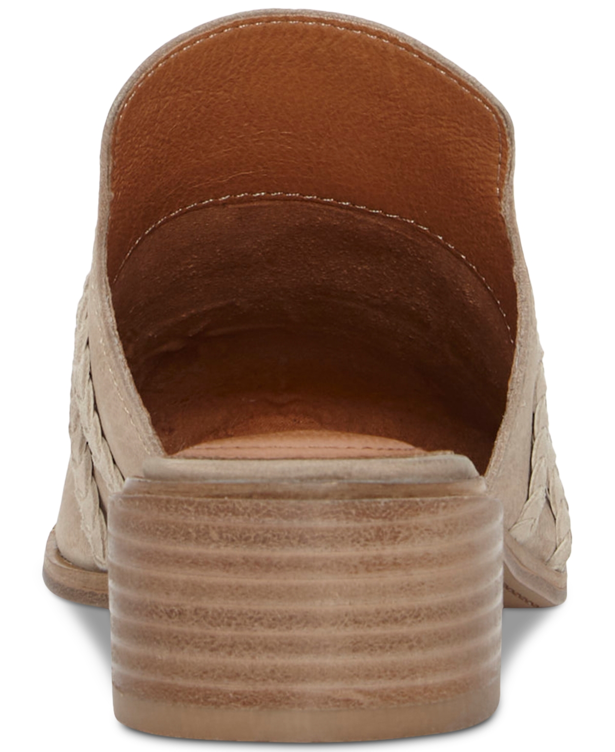 Lucky Brand Women's Marisole Braided Block-Heel Clog Mules -Cobblest Nubuck