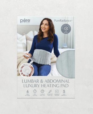 PureRadiance Lumbar Abdominal Luxury Heating Pad for Pain Relief
