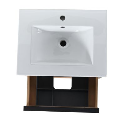  24" Bathroom Vanity With 2 Soft Close Drawers