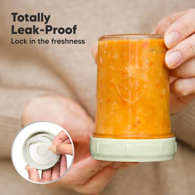 8pk Prep Baby Food Storage Containers, Leak-Proof, BPA Free Glass Baby Food Jars for Feeding