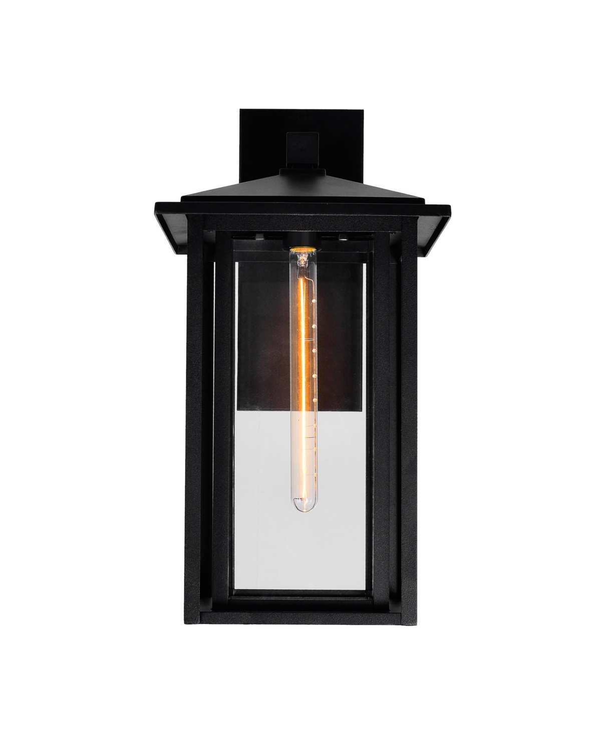 Shop Cwi Lighting 22" Metal Crawford 1 Light Outdoor Wall Light In Black