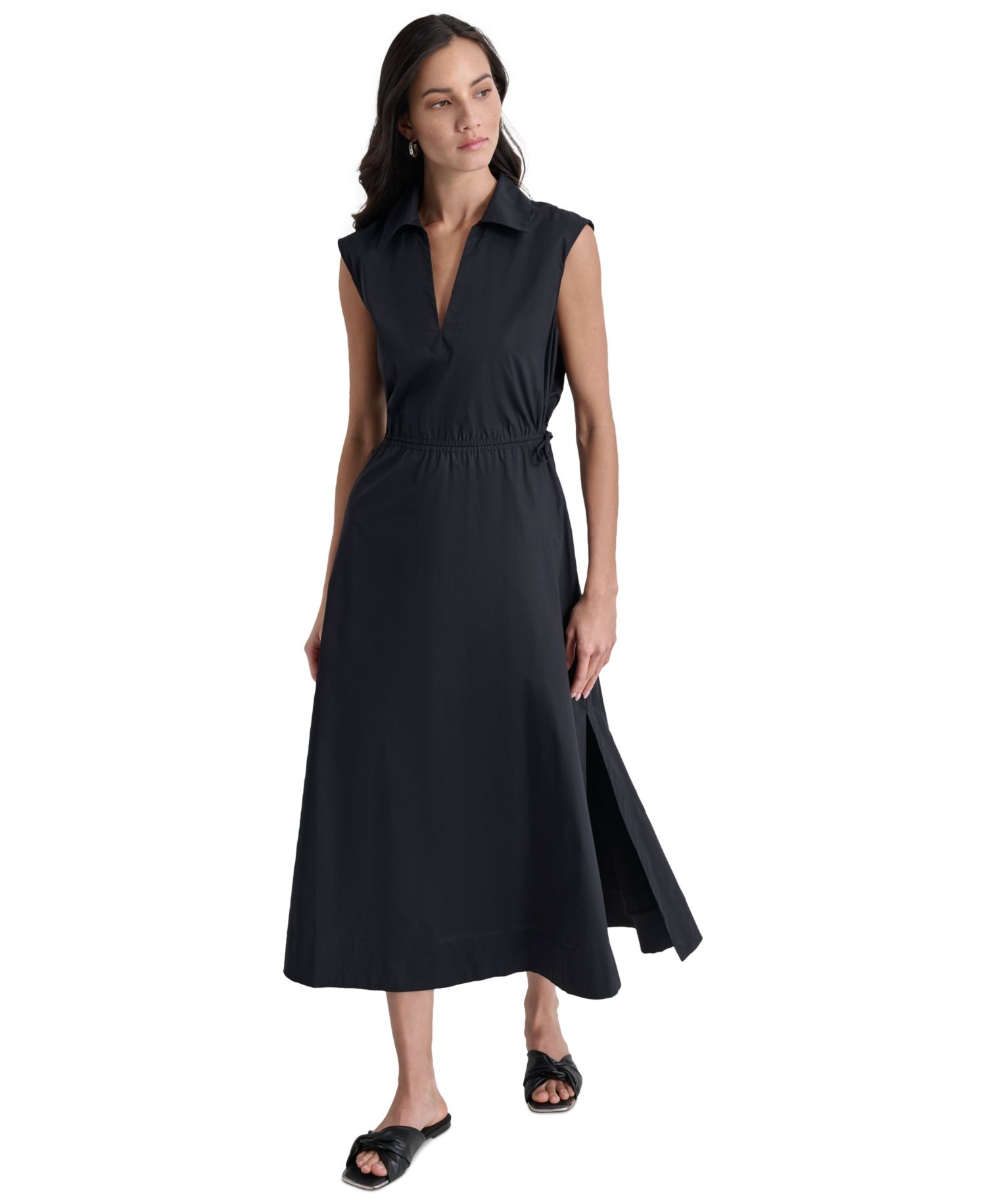 Women's Back-Cut-Out Sleeveless Midi Dress