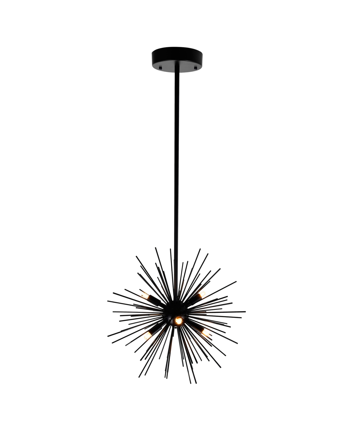 Shop Cwi Lighting 16" Metal Savannah 6 Light Chandelier In Black