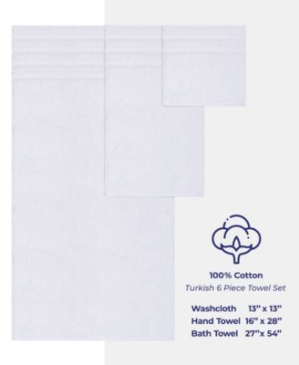 Edison 100% Cotton Luxury 6-Piece Towel Set