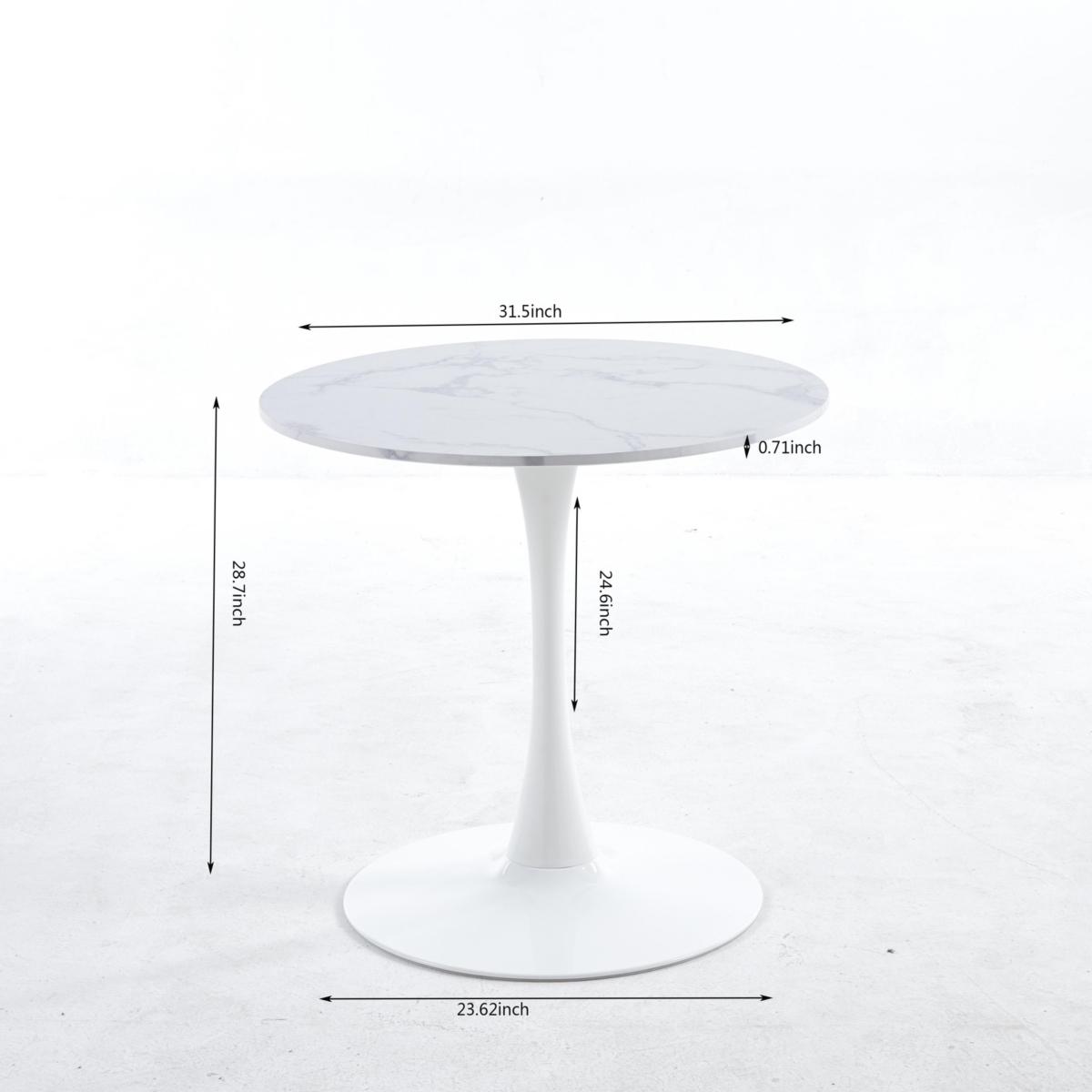 Streamdale Furniture Tulip Special Dining Table,Top, Mdf Dining Table, Kitchen Table, Exective - Marble