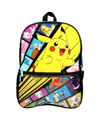 Pikachu Anime Cartoon 4-Piece Backpack Accessories Set for boys