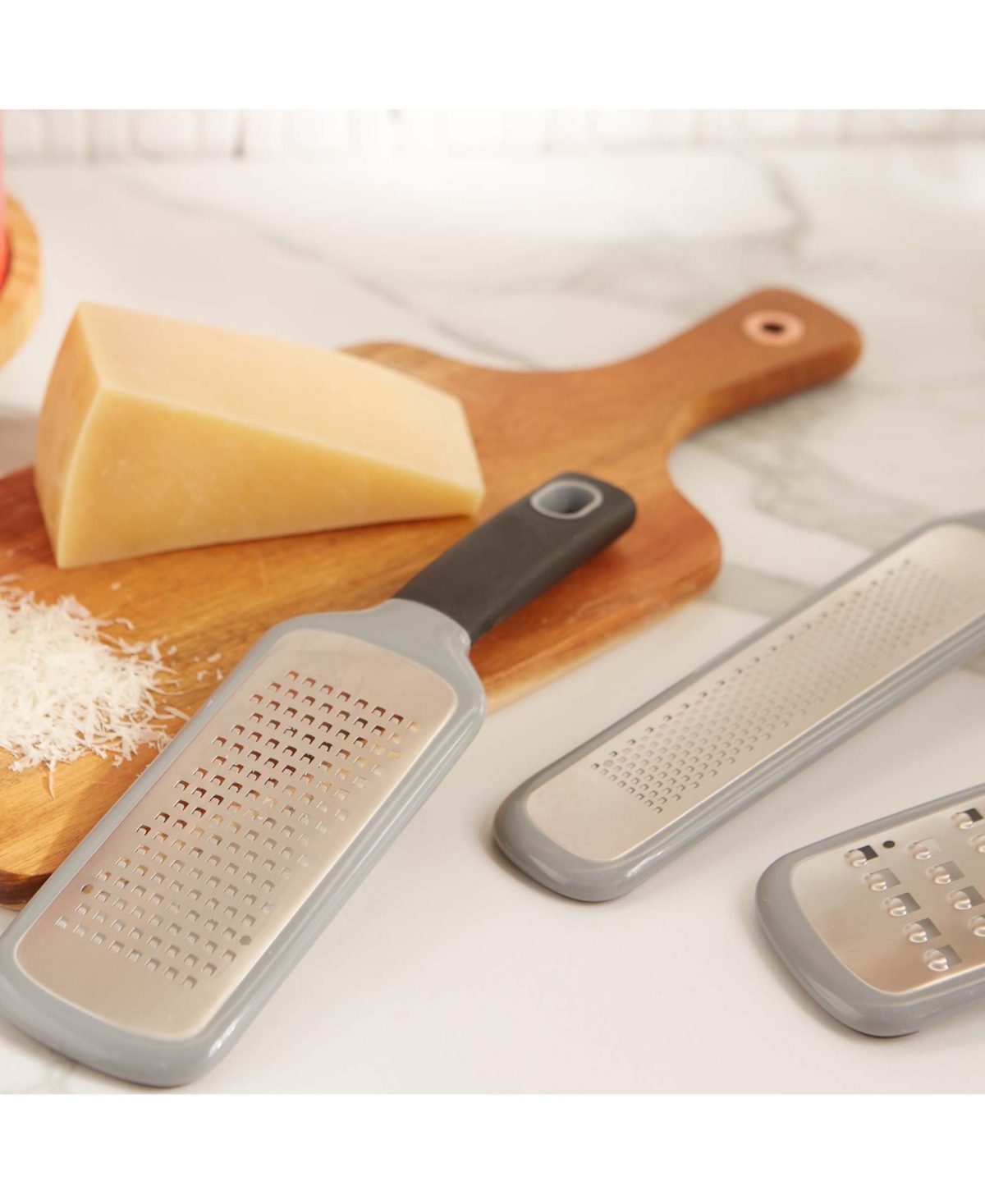 Shop Rsvp International Stainless Steel 11x3" Medium Grate Paddle Grater In Grey
