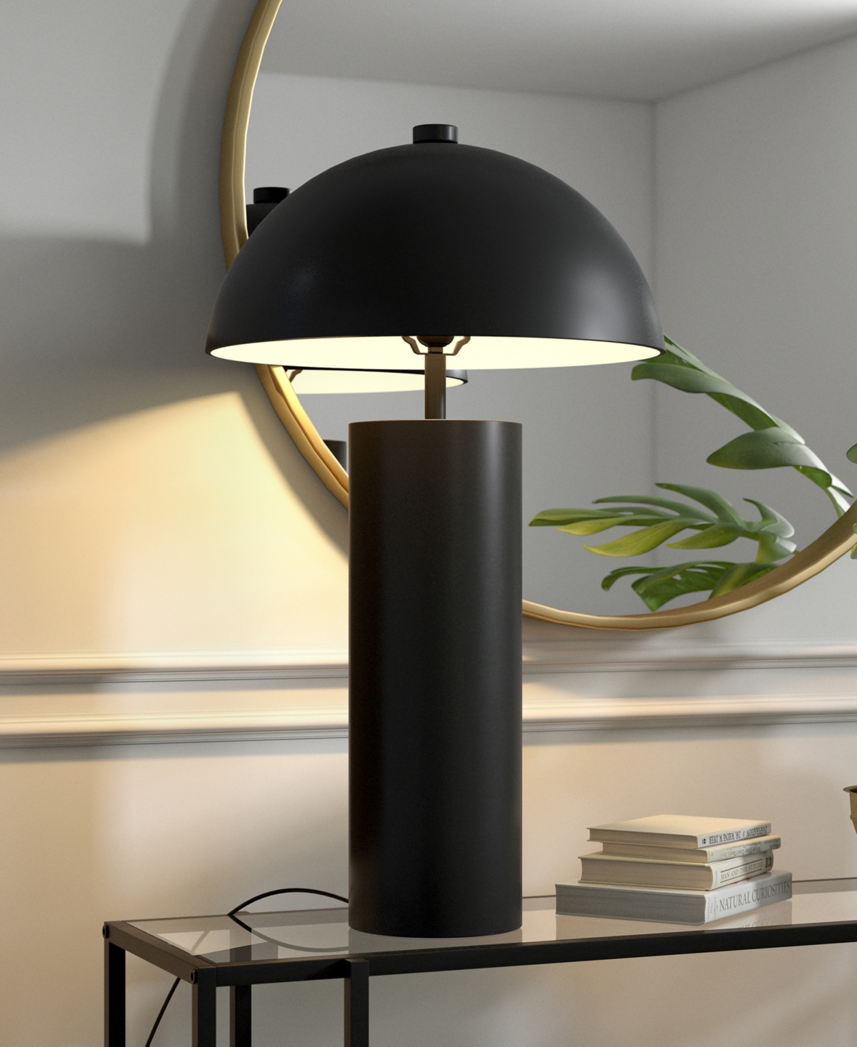 Hudson & Canal York 27" Tall Table Lamp With Metal Shade In Blackened Bronze