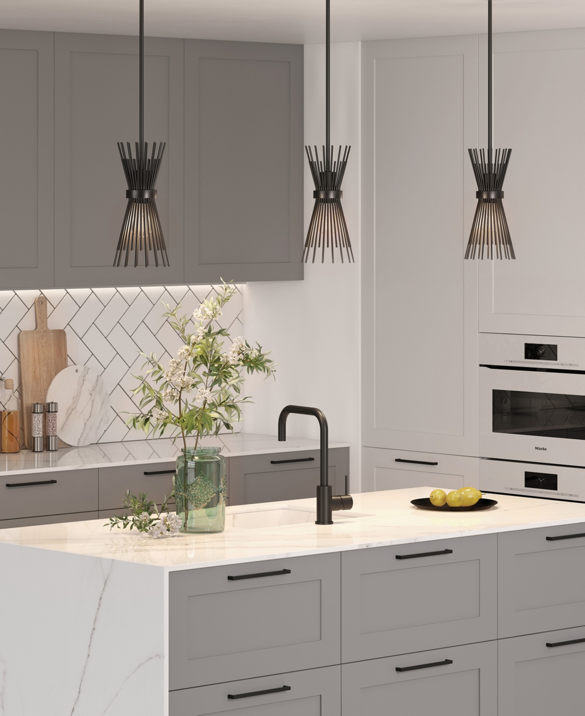 Hudson & Canal Andromeda 7" Wide Starburst Pendant With Metal Shade In Blackened Bronze