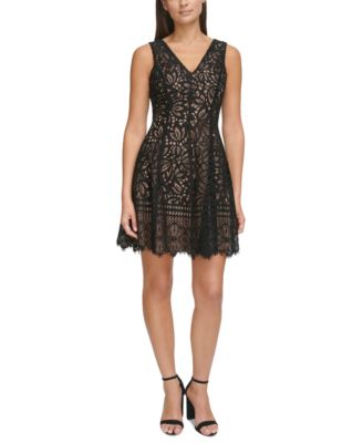 kensie Women's Lace Fit & Flare Dress - Macy's